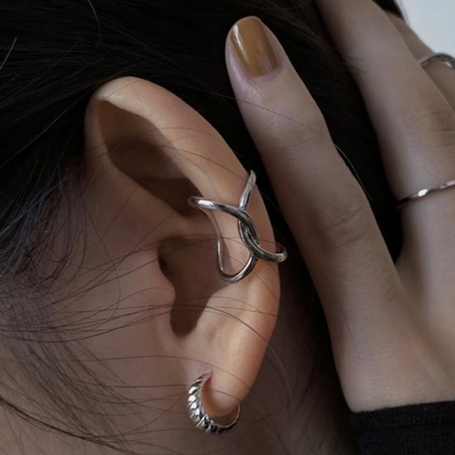 Thick ear cuff (silver/gold)