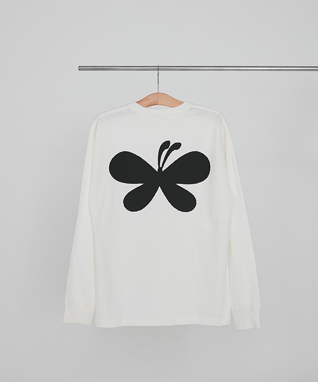 YM-049L｜Butterfly Long T-shirt｜White