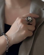 Clarté （クラルテ）ードイツヴィンテージガラスのラインストーンリングセット