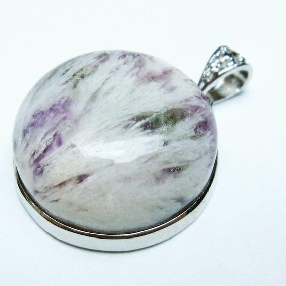 エンジェルフェザー フローライト ペンダント 一点物 [M便 1/20] 112-12058