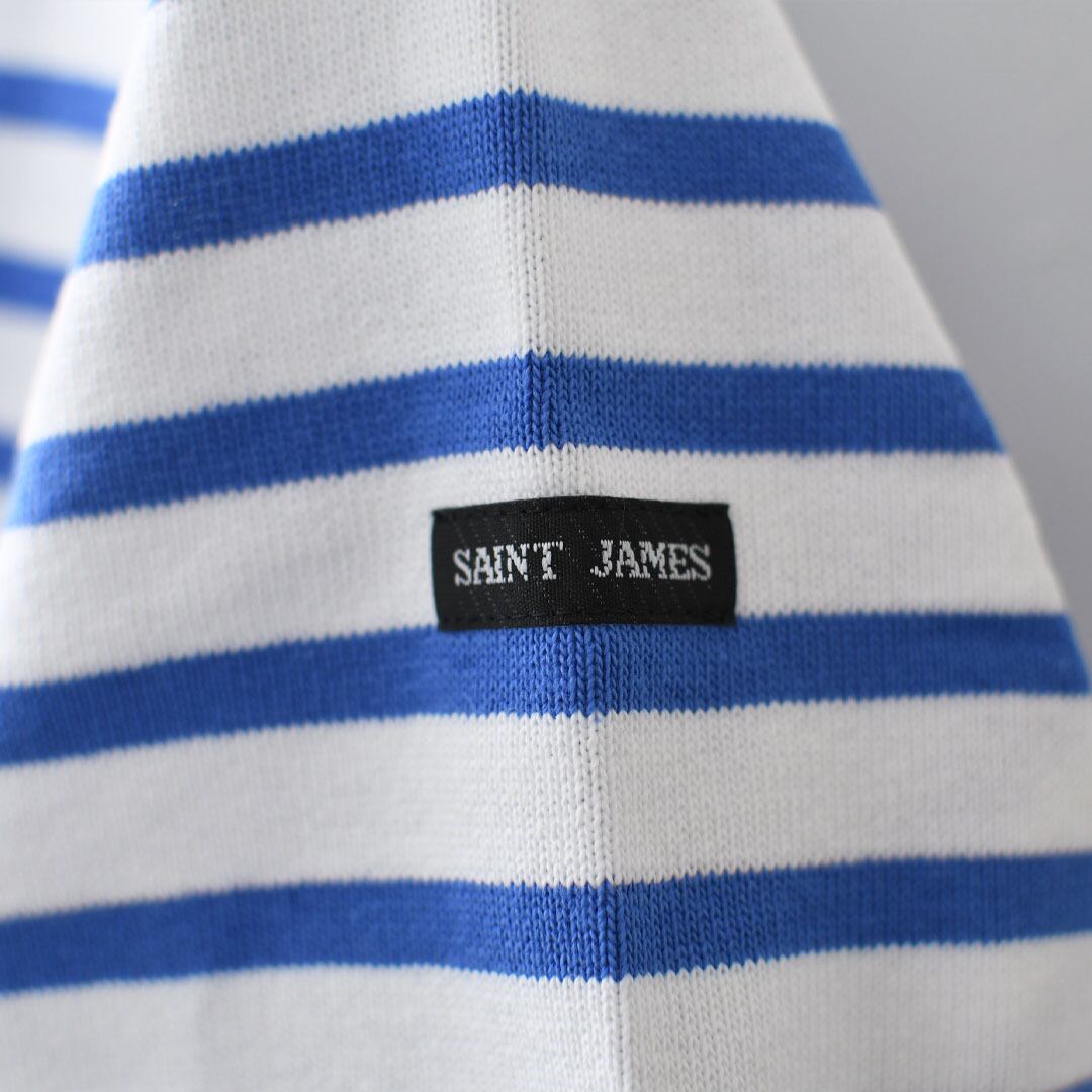SAINT JAMES ブルーと白のボーダー　 サイズ4 SAINT JAMES [OUESSANT BORDER MARINE×NEIGE] [bo-mari-nei] セント