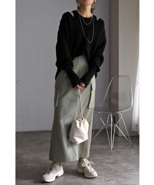 ディープVネックニット×アメスリニットタンク【t-10620】.