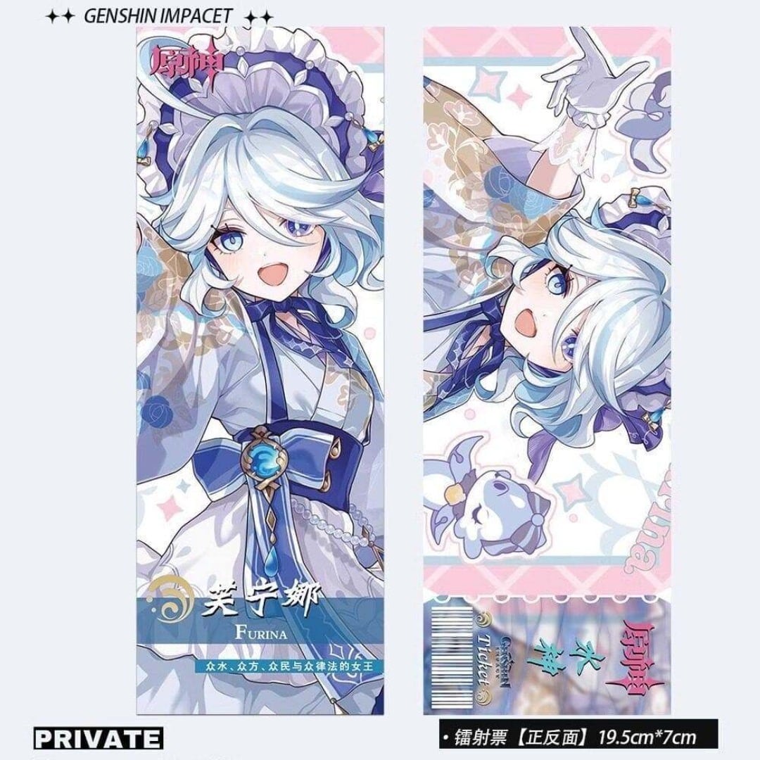 原神 フリーナ 缶バッジ ホログラムカード ポストカード 6点セット