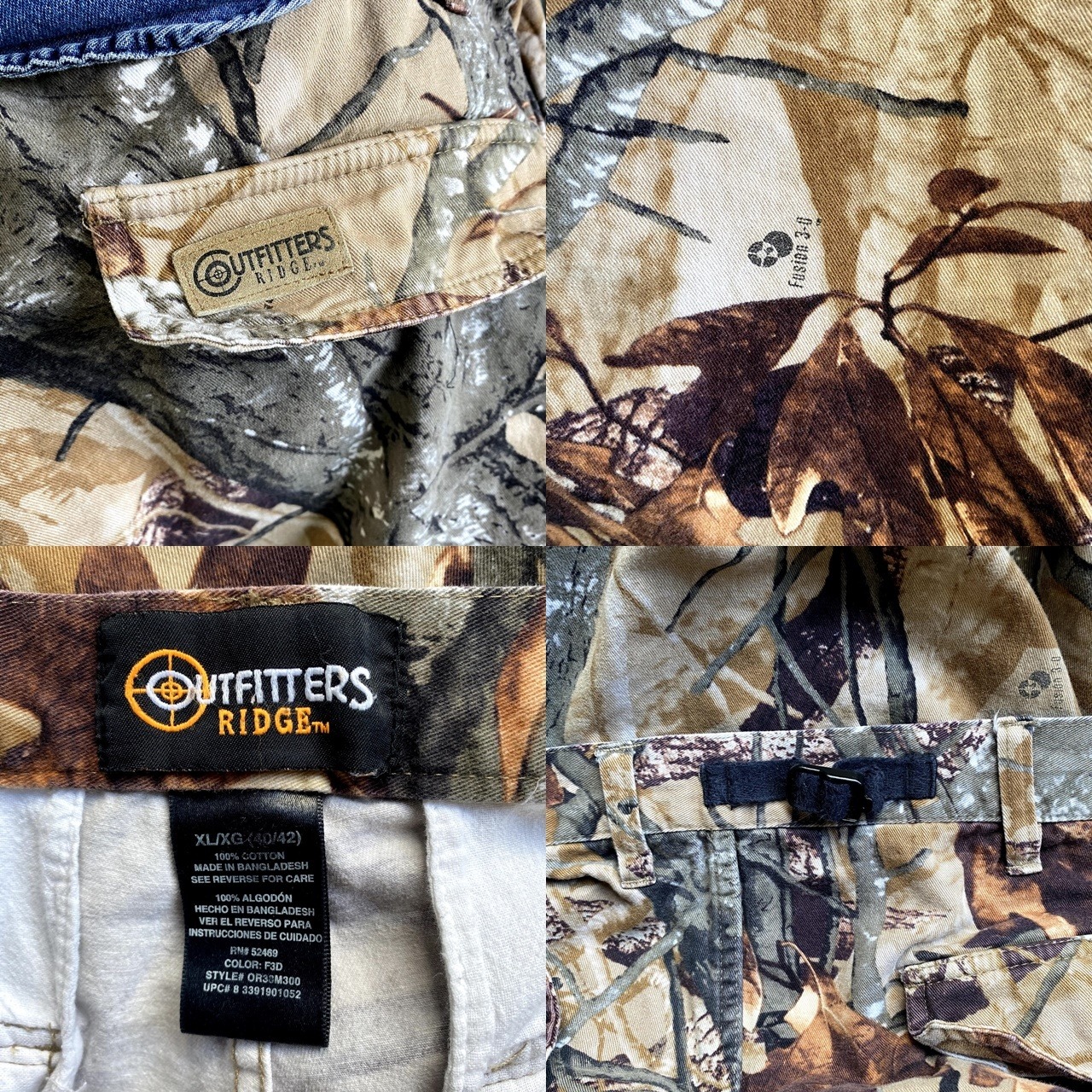 Outfitters Ridge リアルツリーカモ BDUタイプ カーゴパンツ メンズXL 