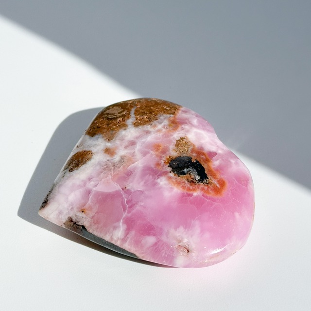 ピンクアラゴナイト ハート41◇Pink Aragonite◇天然石・鉱物・パワーストーン