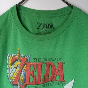 クルーネック　プリントTシャツ　キャラクター　ゼルダ　半袖　オーバーサイズ　XL