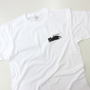 猫 全力で休憩中 ネコ Tシャツ cat61 父の日 ギフト 手描きイラスト 猫服 ねこ柄 猫柄 手描きイラスト