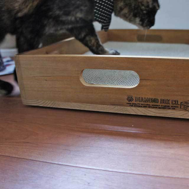 ねこのきもち9月号掲載】猫の爪とぎ ウッドボックス Cat Scratching