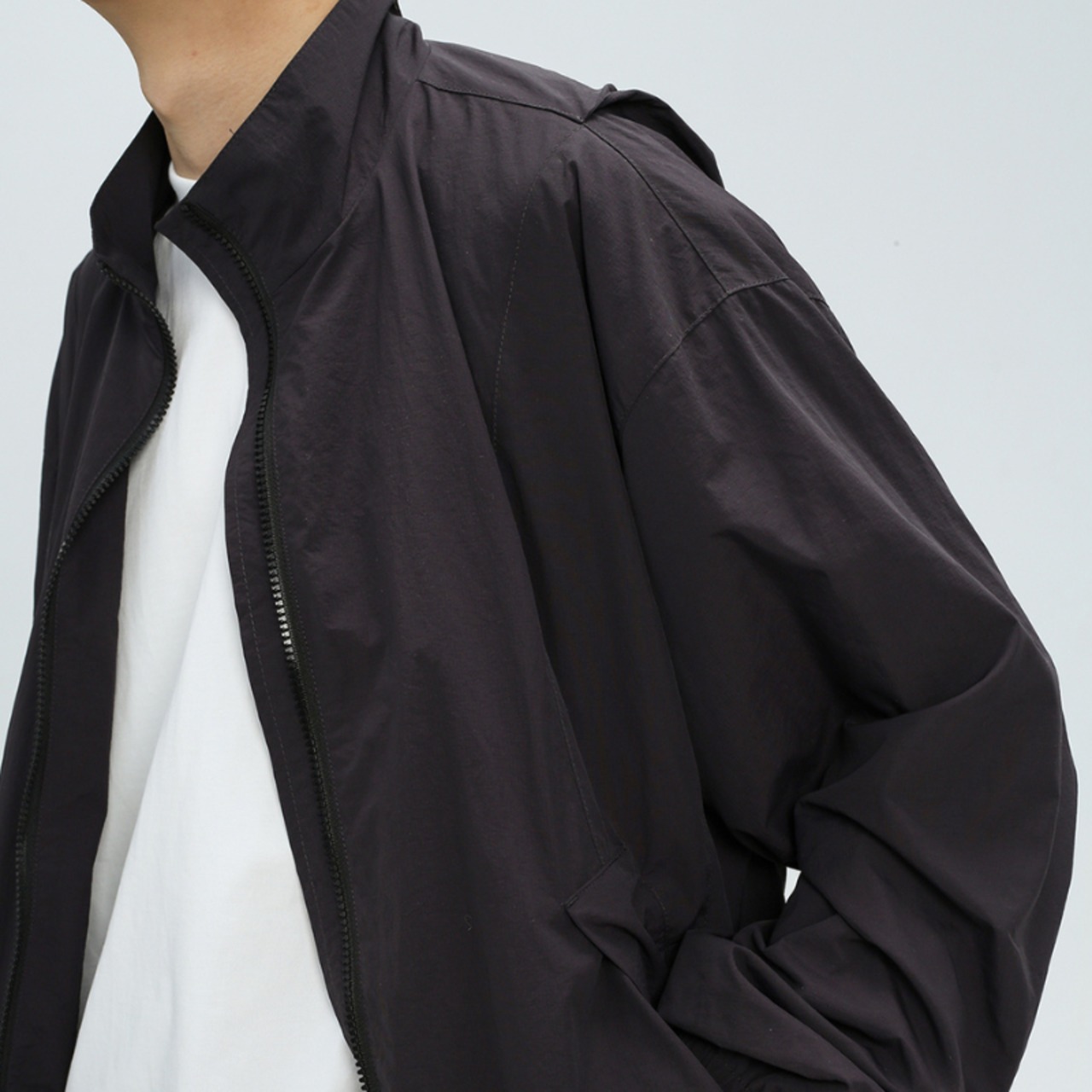 シンプル速乾ダブルジップブルゾン　0821