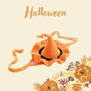 ハロウィン／かぼちゃ色帽子アクセサリー