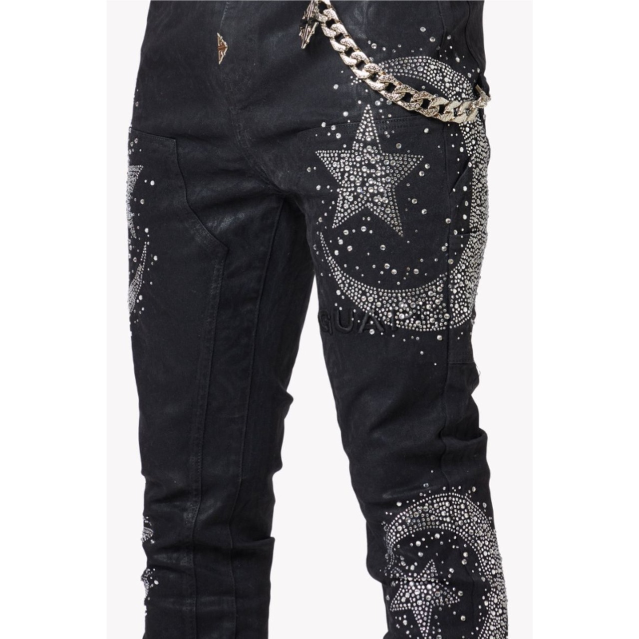 GUAPI / waxed calligraphy denim