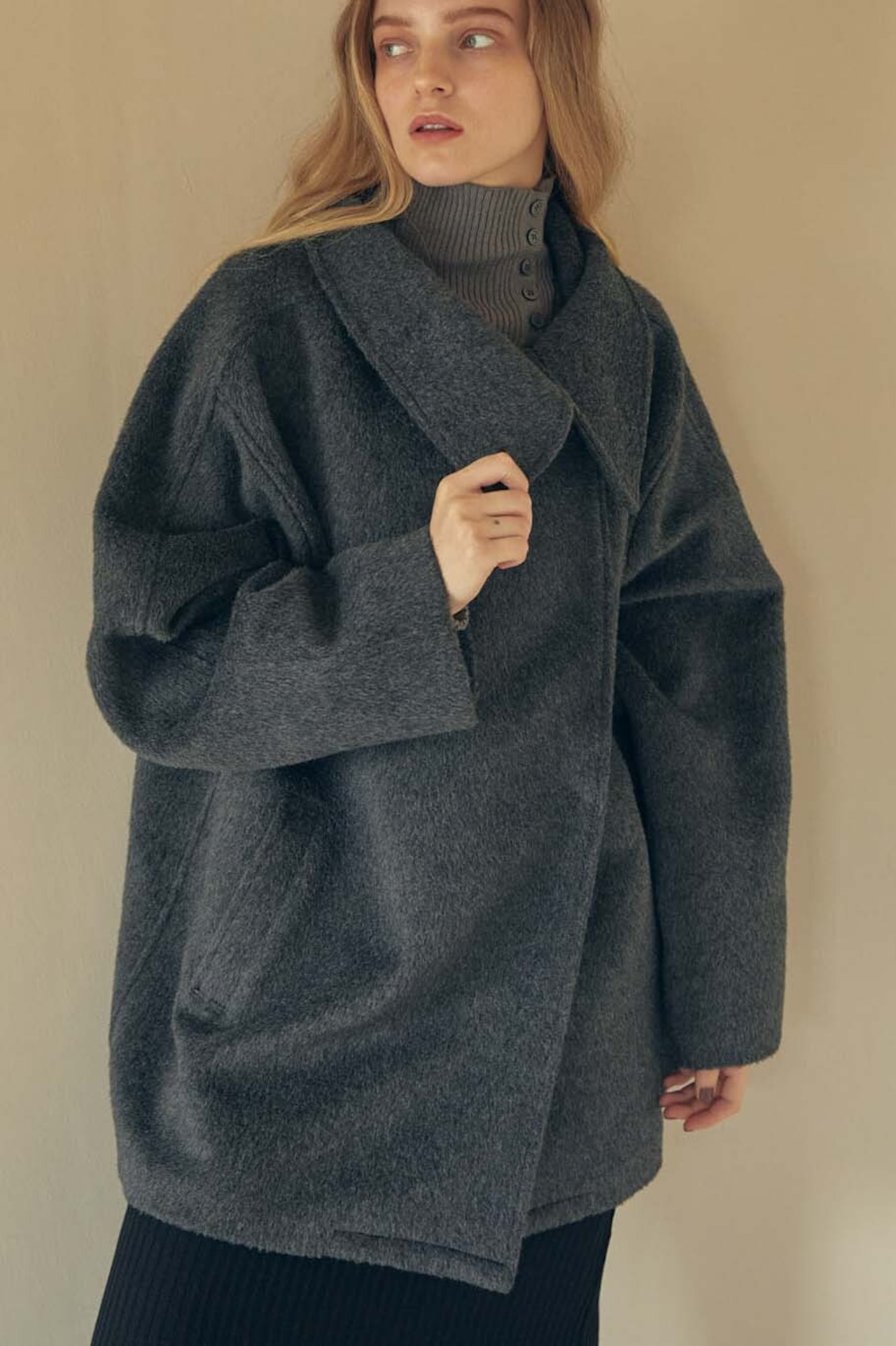 DU240700 shaggy middle coat【残り僅か】