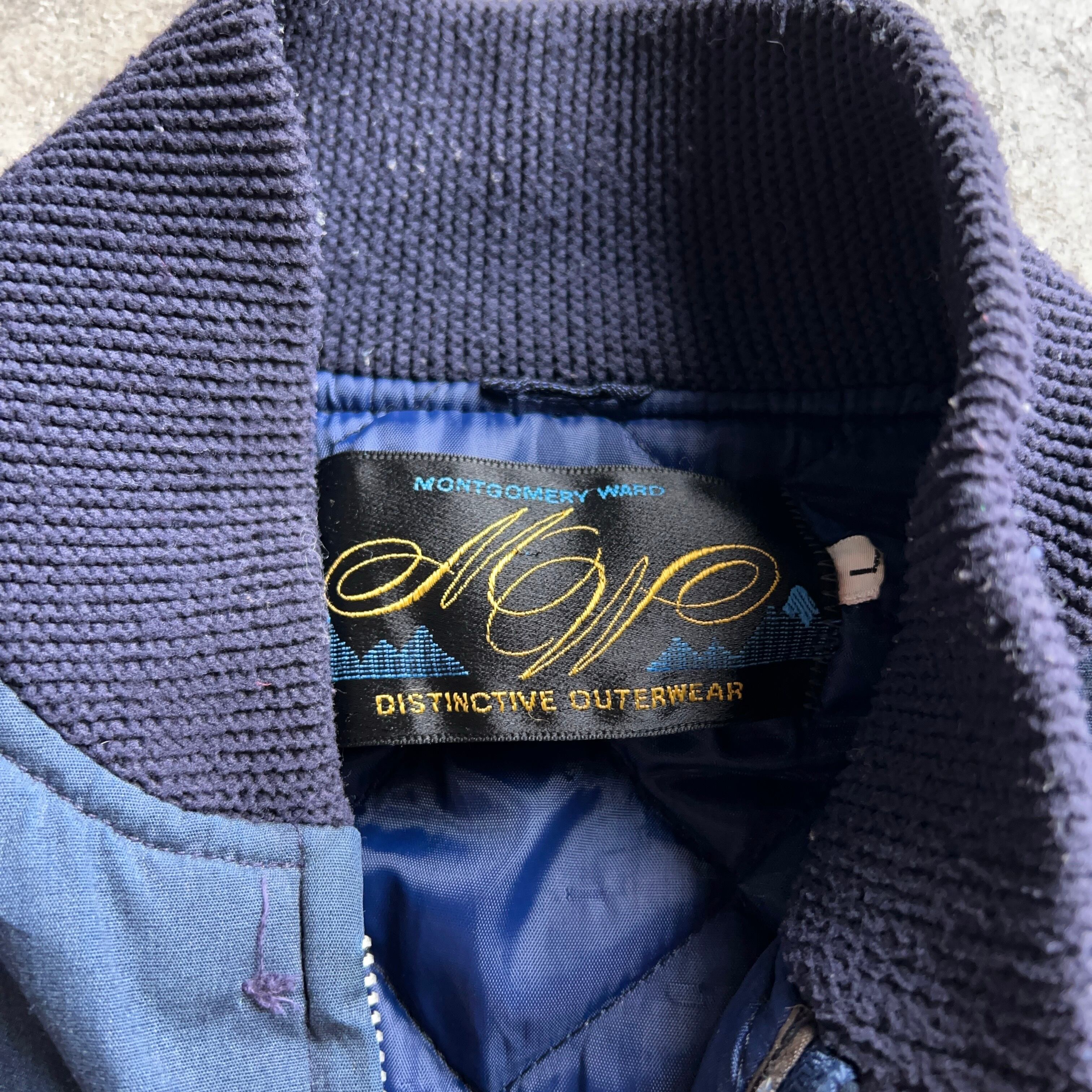 70s ビンテージ MONTGOMERY WARDカップショルダージャケット 70s MONTGOMERY WARD CUP SHOULDER JACKET Size S