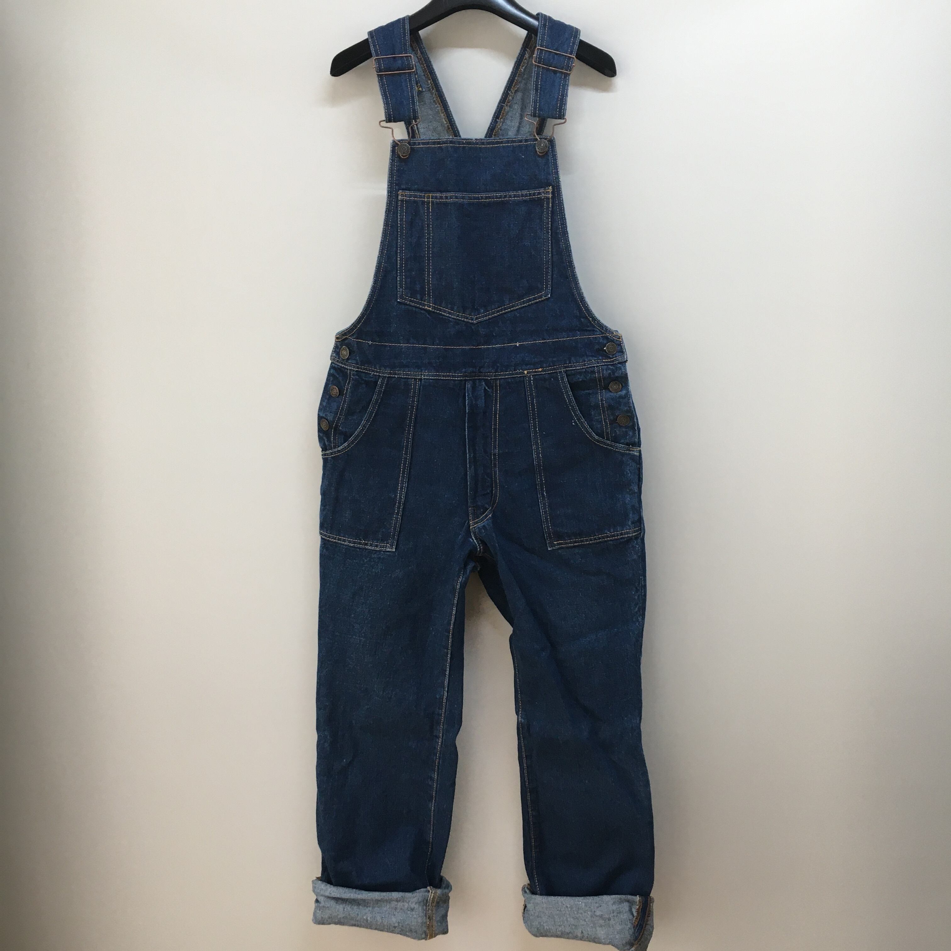 1940's ~ French Vintage Black Moleskin Overall ① | PAY ID