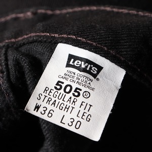 Mint Condition 36×30 Levi’s 505 USA 01年 サルファーブラック デニムパンツ