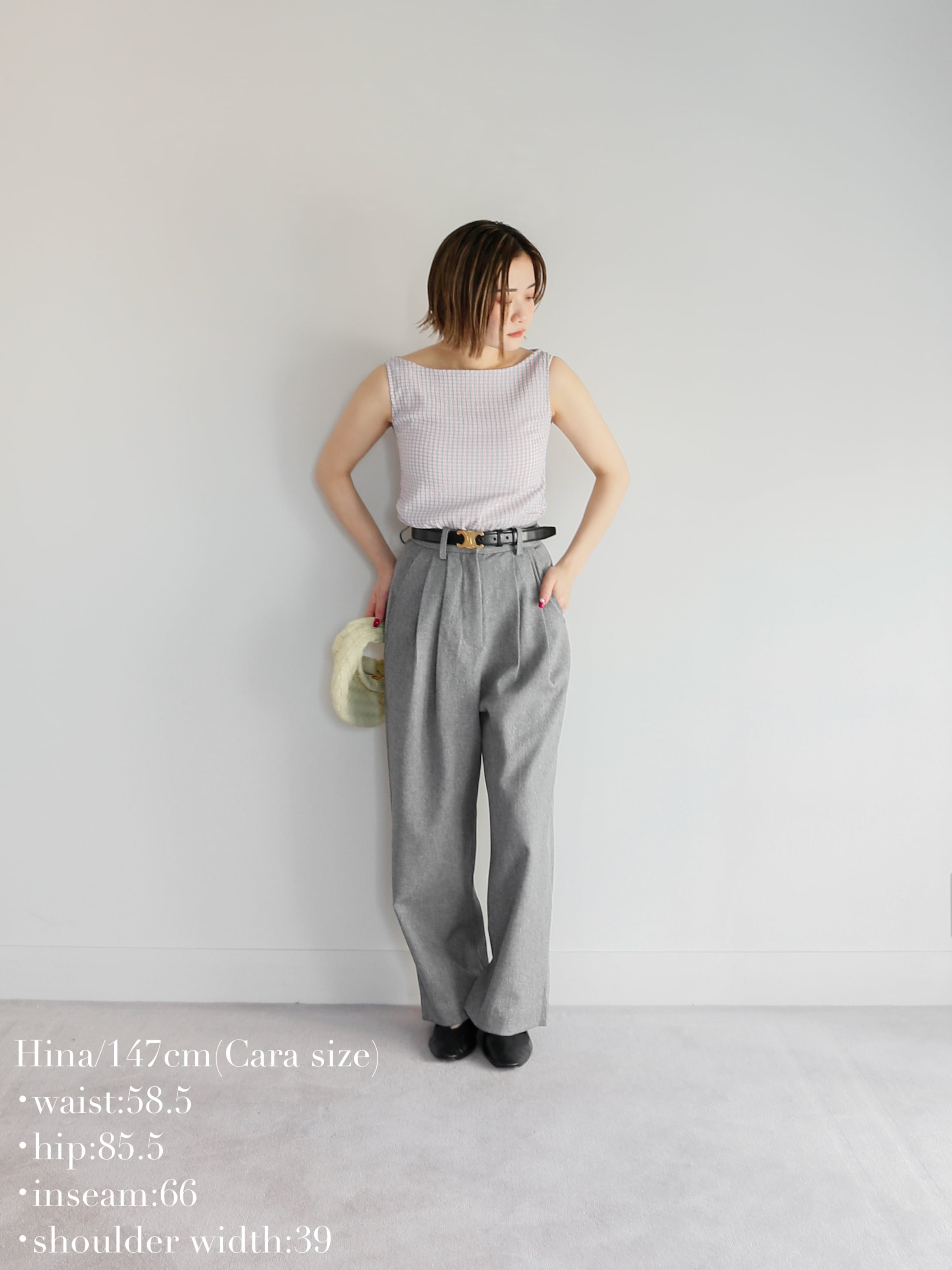 KATRIN TOKYO ボートネックチェックトップスM ピンク boat neck check tops | Katrin TOKYO