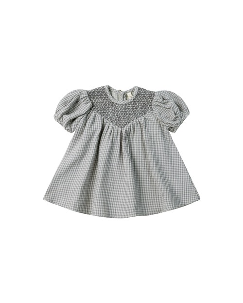 Quincy Mae(クインシーメイ) / 24ss CARINA DRESS / BLUE-GINGHAM / 12-18M・18-24M・2-3Y