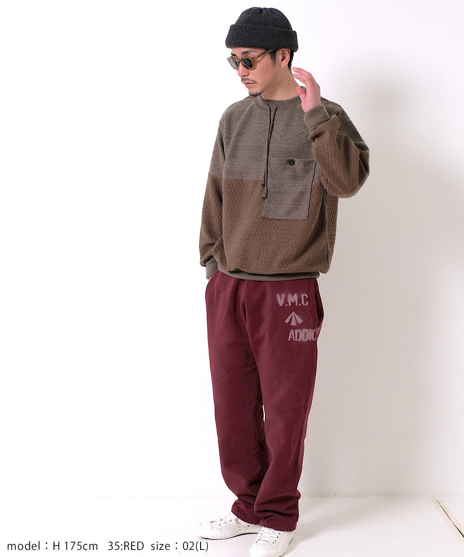 80FLEECE SWEAT STENCIL PANTS 80フリース スウェット ステンシル