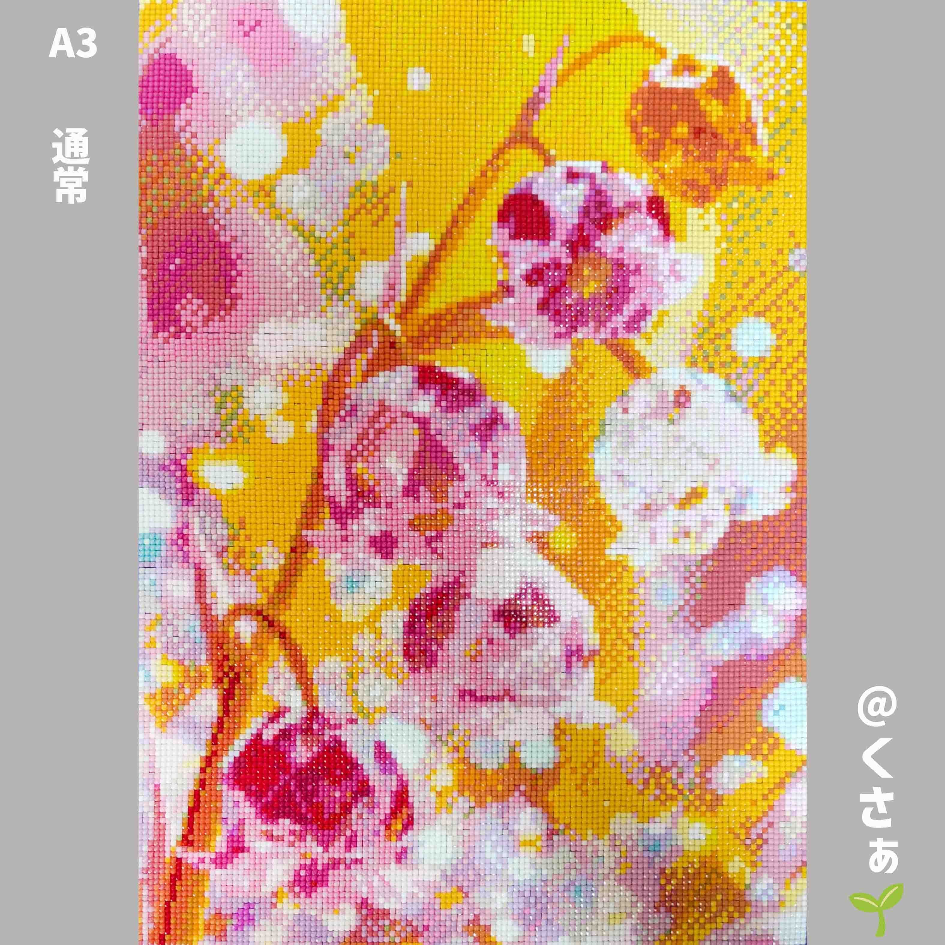 ダイヤモンドアート A3 宝石花 鈴蘭 Pink (通常/フルAB/フルCR/Mix