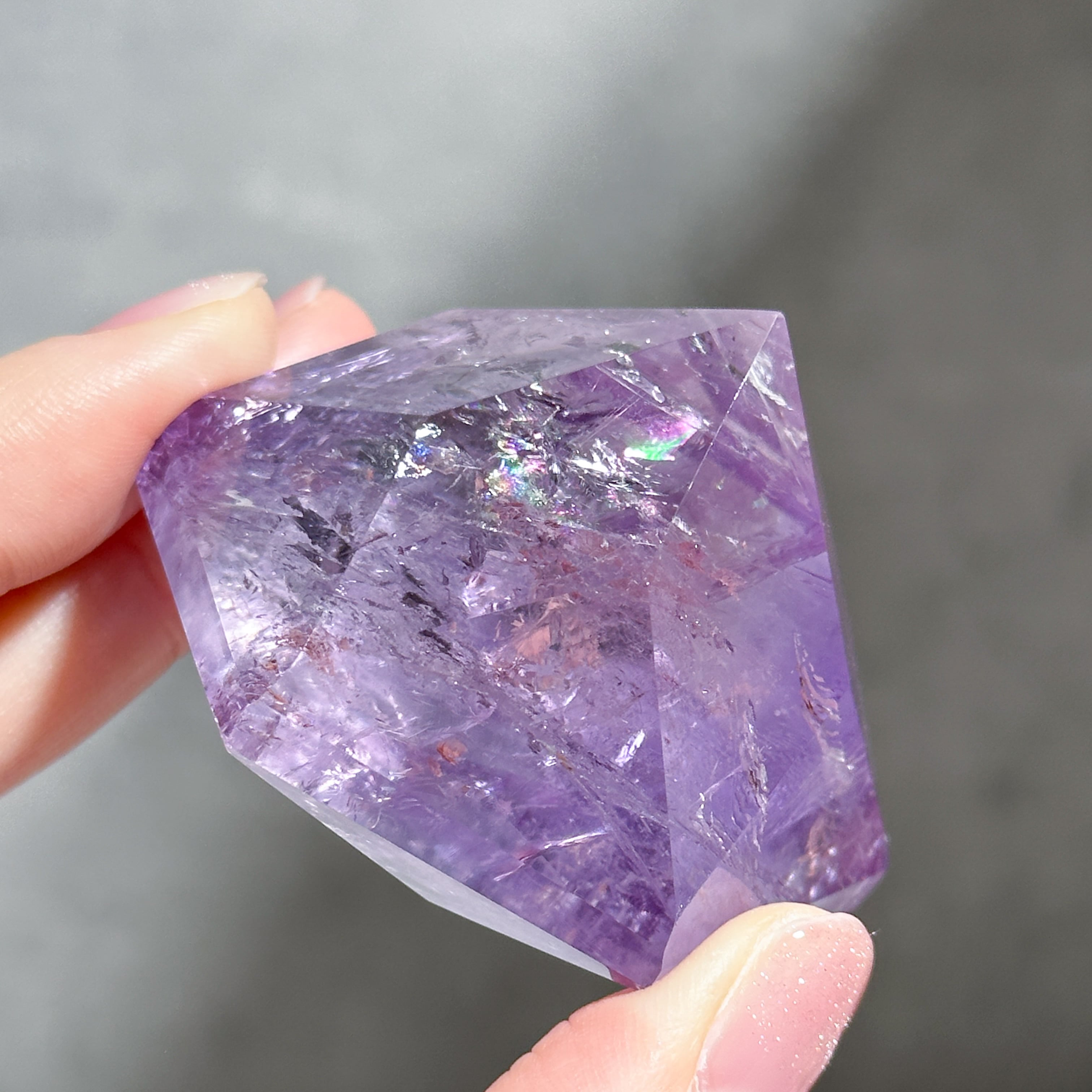 透明感◎アメジスト ダイヤモンドカット11◇Amethyst Diamond◇天然石