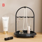 ジュエリースタンド ジュエリー収納 ラック ドレッサー用 小物整理 卓上 指輪 リング イヤリング ネックレス おしゃれ 可愛い 円形 韓国