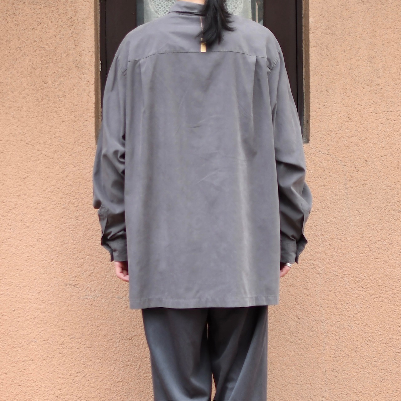 BRANDINI charcoal gray smooth cloth shirt