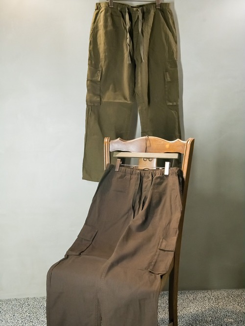 MCWオリジナル　コットンリネンイージーカーゴパンツ
