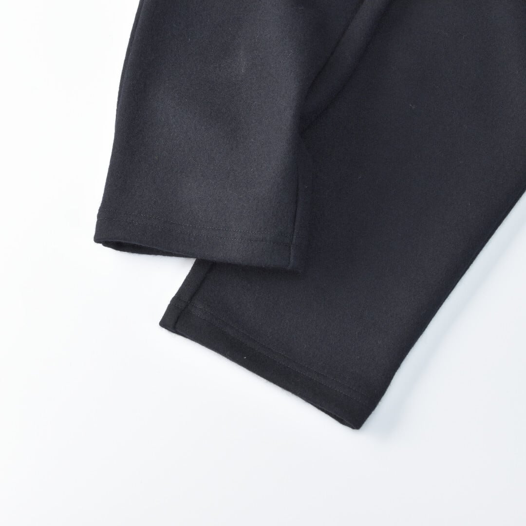 Fabrique en planete terre ファブリケアンプラネテール ウールメルトンスリムパンツ・ブラック あたたかなメルトンニットのスリムパンツが出来上がりました【送料無料】