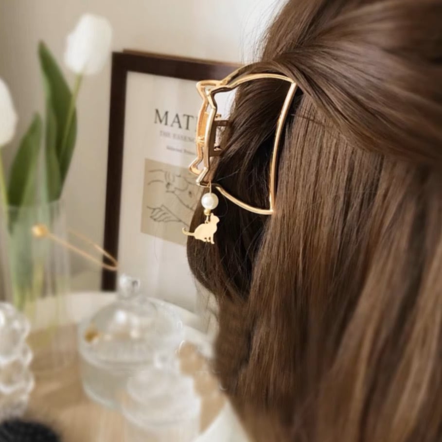 8Rabbit ヘアアクセサリー　髪留め　ゴールド&シルバー　ネコ　10個 8Rabbit ヘアアクセサリー 髪留め ゴールド&シルバー ネコ 10個 Amazon