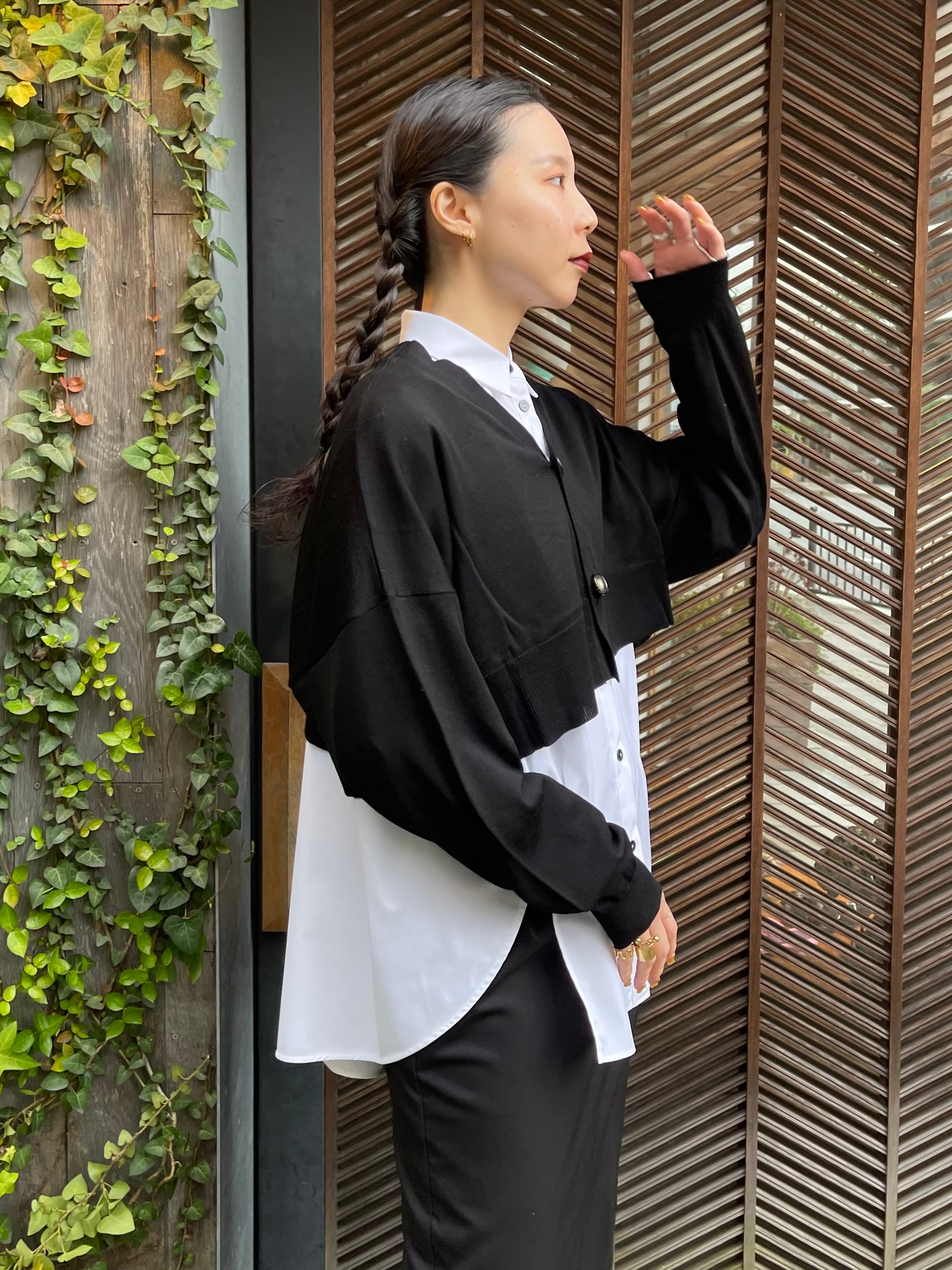 ENFOLD エンフォルド / BOX CROPPED PARTS / クロップドカーディガン  