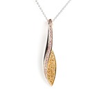 ピンク&イエロー ダイヤモンド デザインペンダント K18(YG.WG) / 0.210ct / 0.300ct