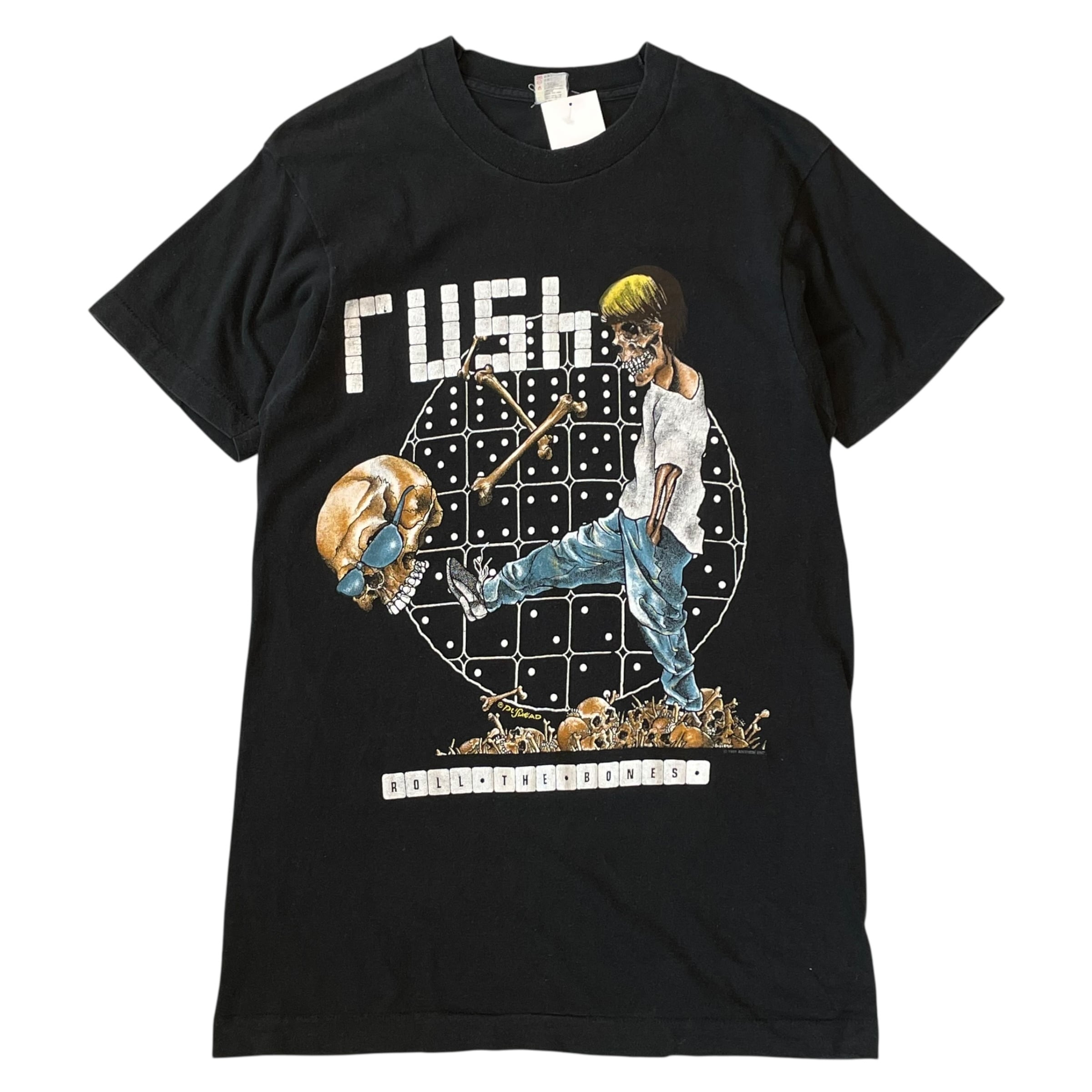 1991s RUSH "ROLL THE BONES TOUR Artwork by Pushead" T-shirt