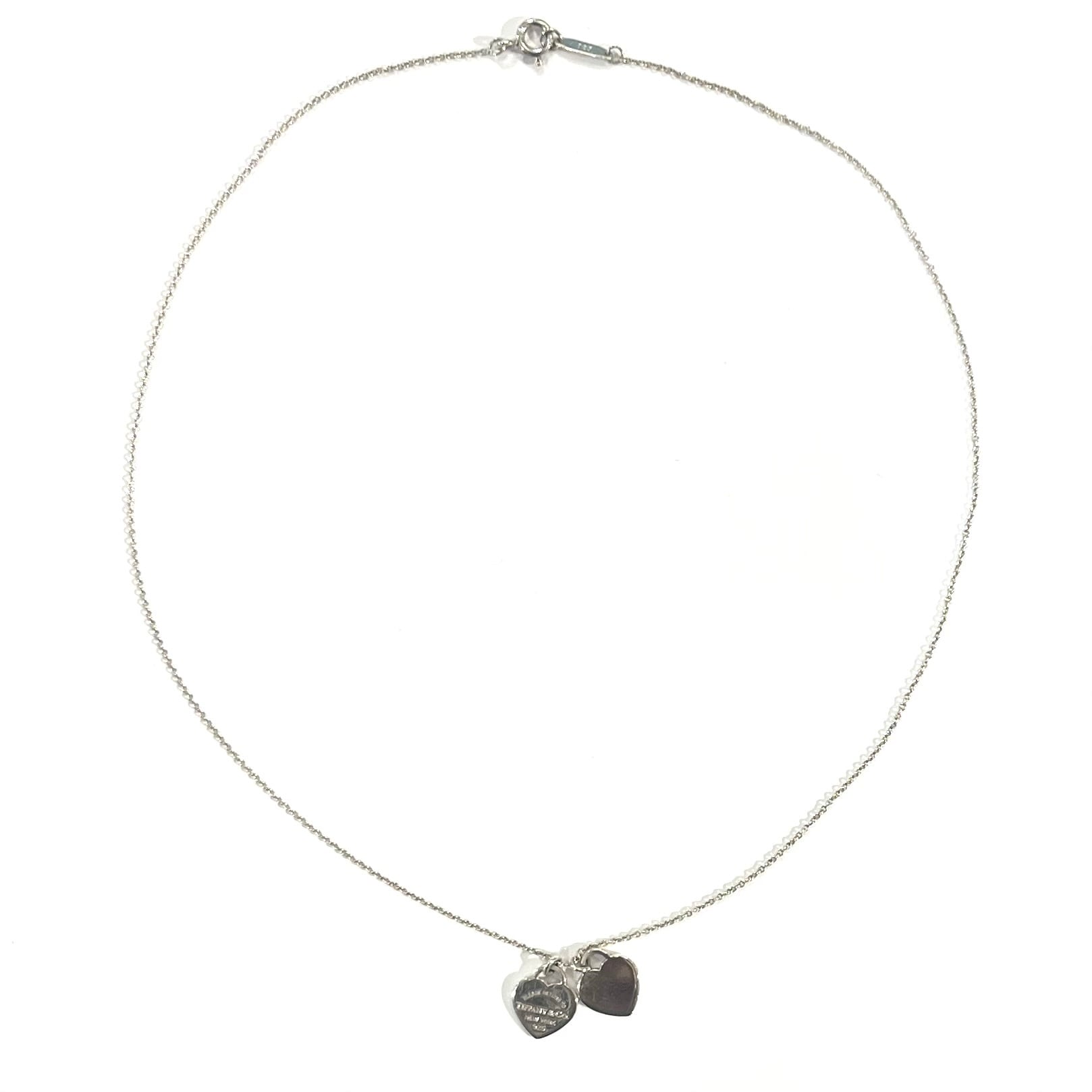 TIFFANY&CO.】2560 ティファニーダブルハートタグネックレス リターン