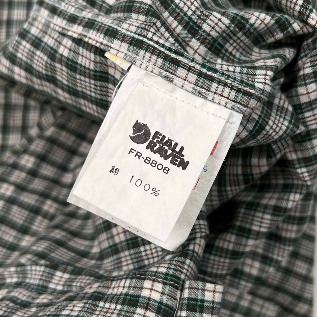 FJALLRAVEN フェールラーベン チェック 半袖シャツ S/グリーン系 メンズ