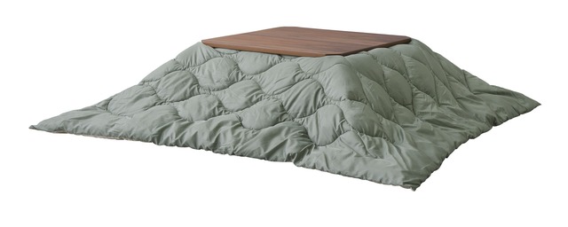 リバーシブルコタツ布団 正方形(グリーン/ベージュ)