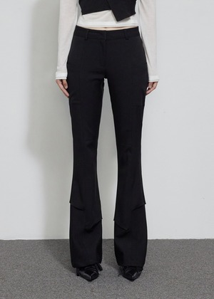 [BOHEMIAN SEOUL] SIDE POCKET BOOTCUT SLACKS, BLACK 正規品 韓国ブランド 韓国通販 韓国代行 韓国ファッション bohemseo ボヘミアンソウル ボヘムソ 日本 店舗