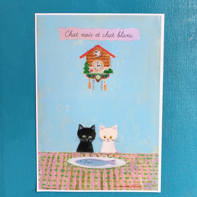 A4 POSTER「Plante bleue et Petit ours 」