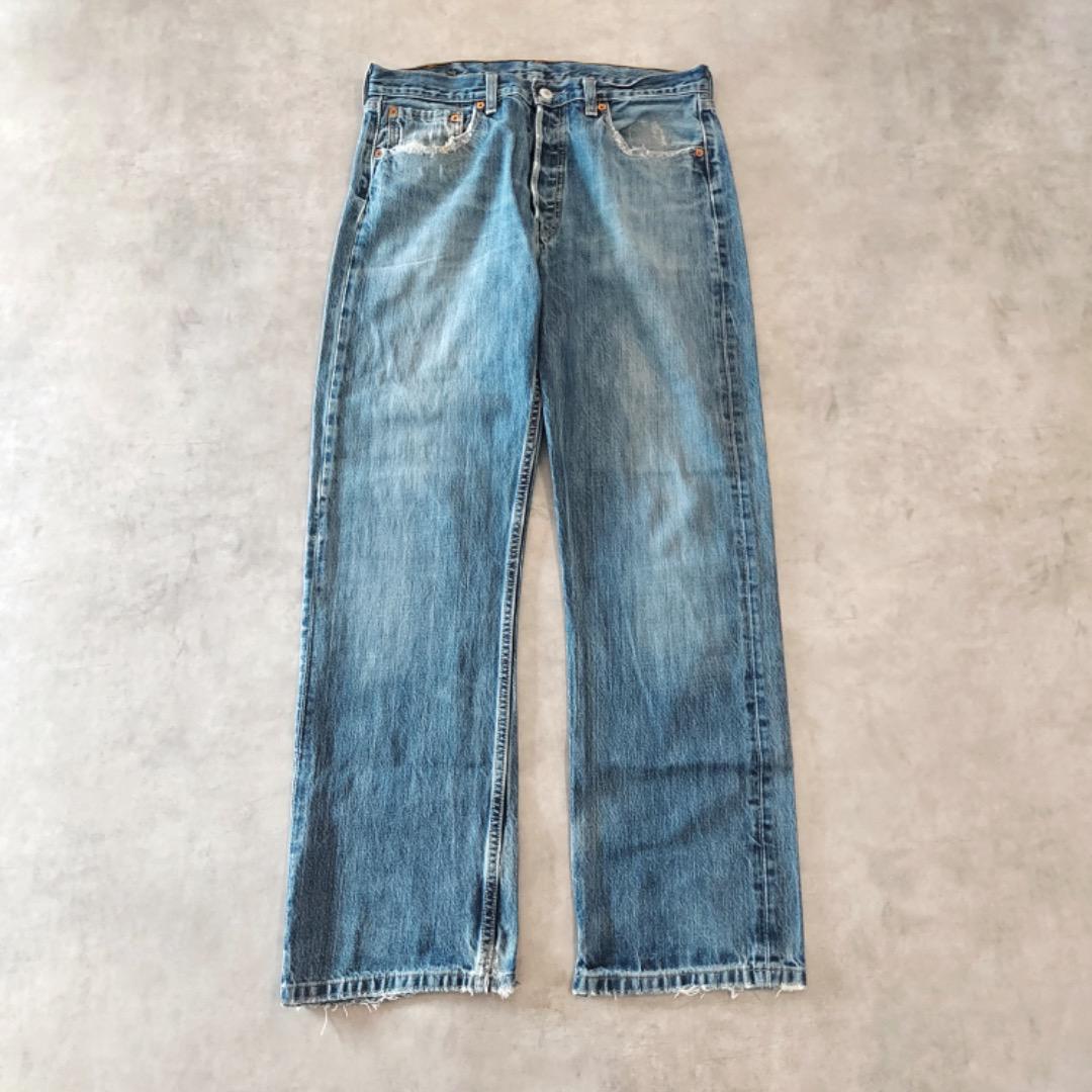 リーバイス501 Levis W33 ブルーデニム 青 00s 古着 15995