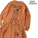 gym master ジムマスター 10oz ピグメントスウェット MADE MY DAY ロンTEE 長袖Tシャツ メンズ レディース コットン100% Cheers LOVE&PEACE クルーネック トップス G833774 オレンジ
