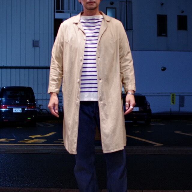 Euro Military Linen Cotton Shop Coat / 後染め ユーロ ミリタリー