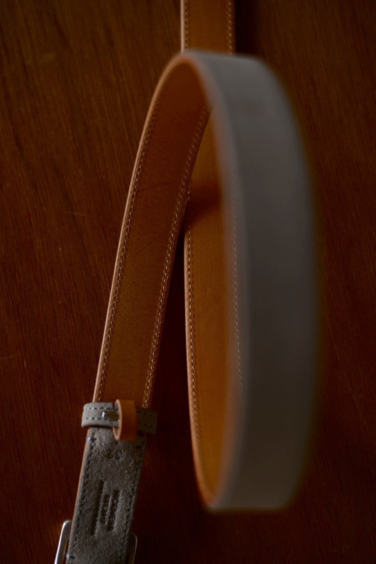 NICENESS / A.CASE COMBINATION LEATHER NN BELT LIGHT BEIGE