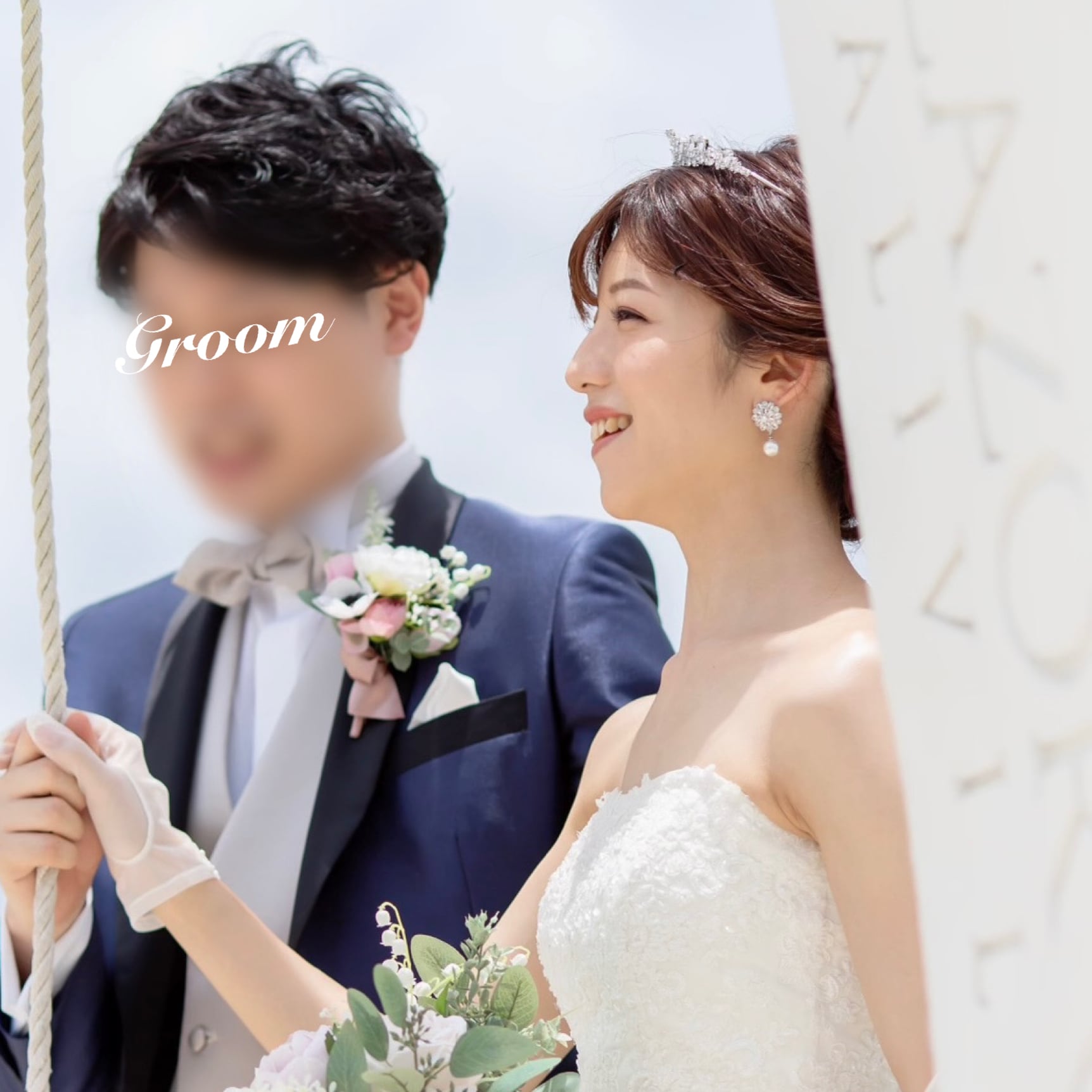 ZP-05】キュービックジルコニア ピアス（レンタル） | BRIDE ME
