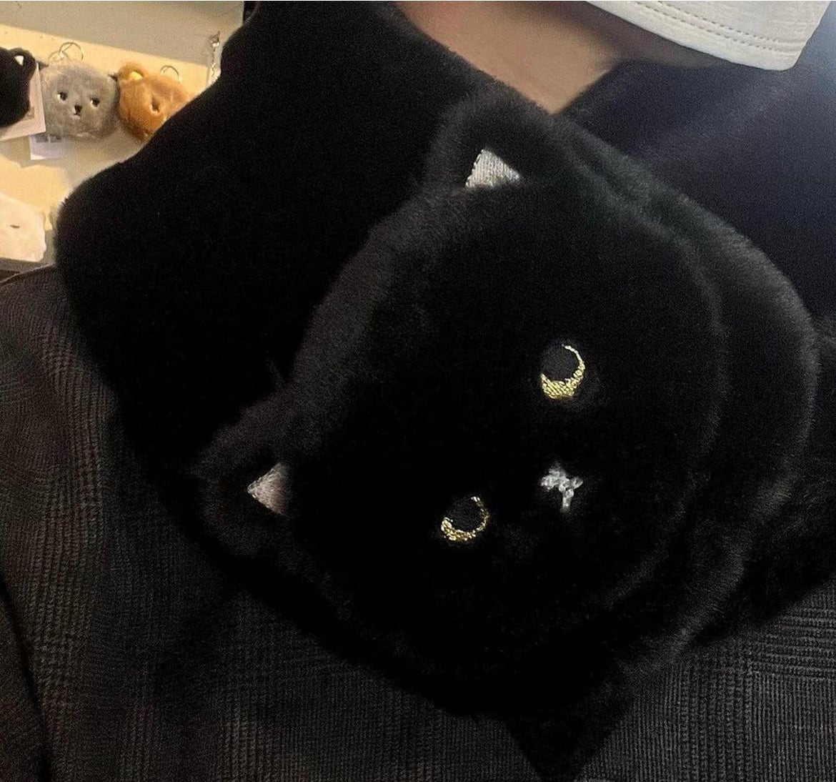 国産エコファー ネコマフラーブラック | KEORA KEORA WEB STORE