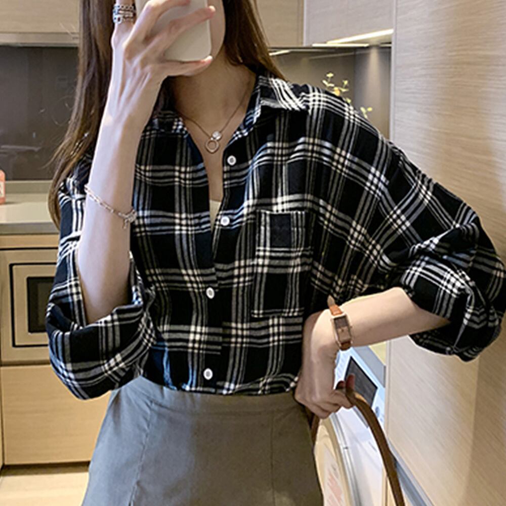 チェック柄 シャツ レディース 春秋冬 おしゃれ カジュアル 羽織り トップス きれいめ 大人 かわいい レトロ 大人可愛い 大人女子