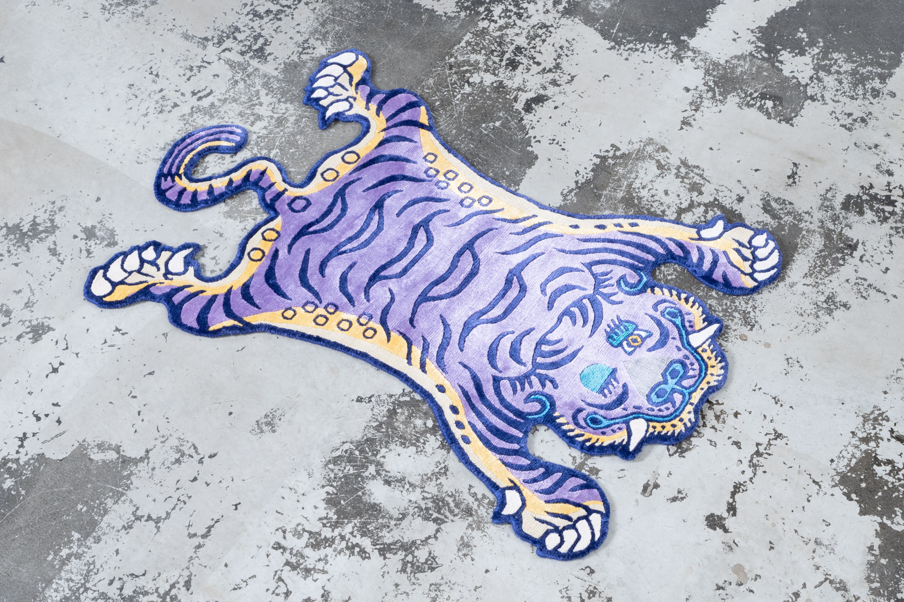 Tibetan Tiger Rug 《Sサイズ•シルク・オリジナル1•パープル253