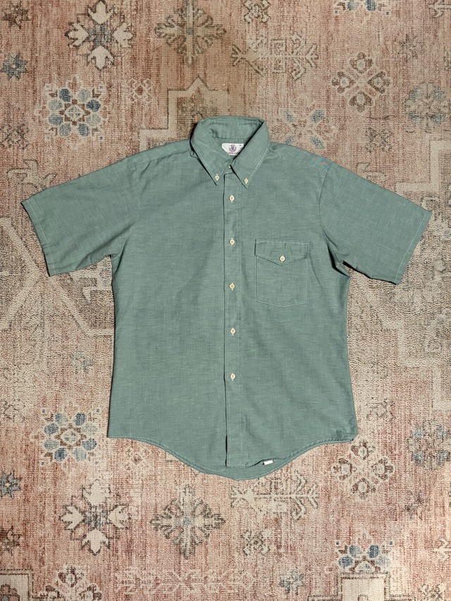 90s / USA製 / green chambray shirts