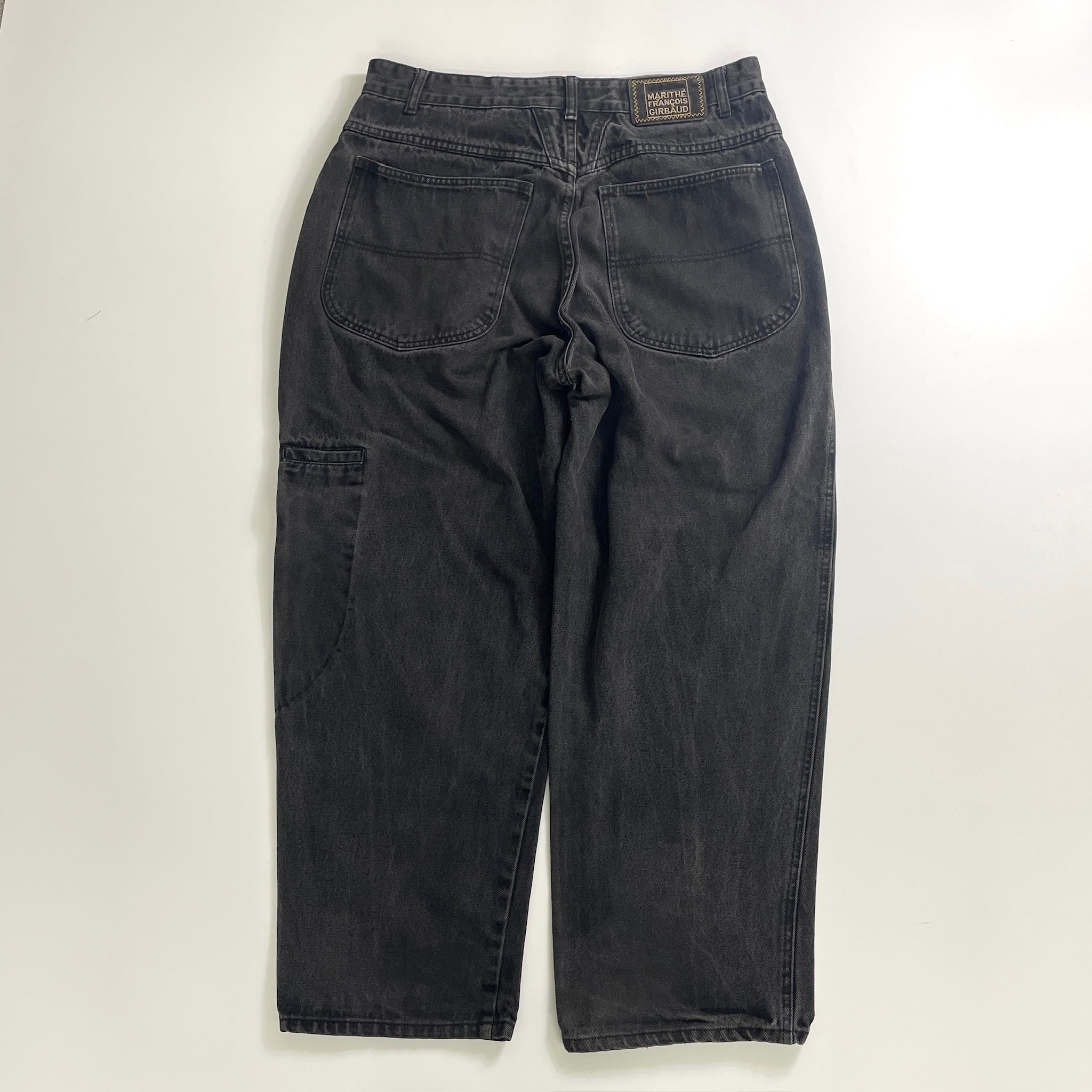 00s MARITHE FARNCOIS GIRBAUD black denim pants