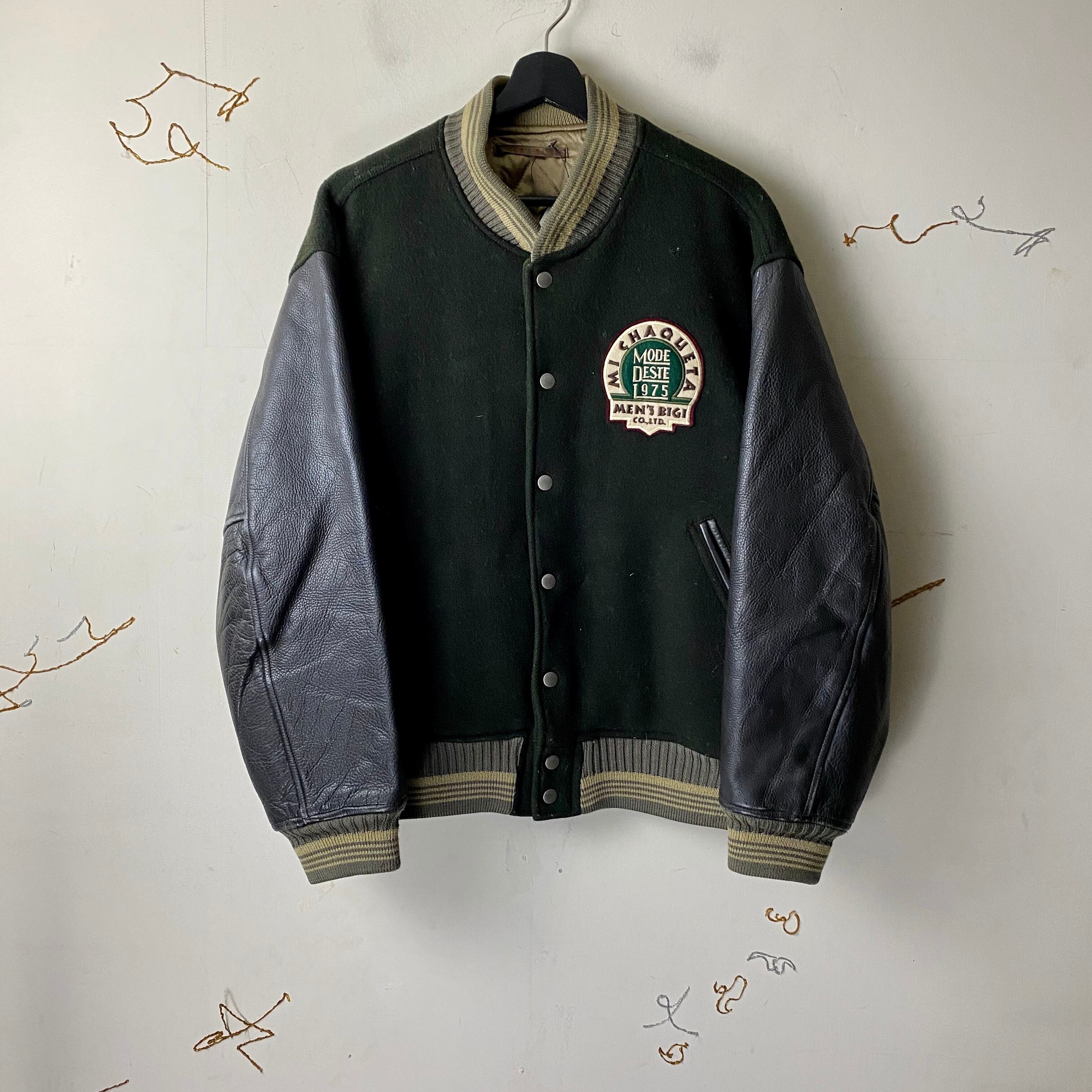 MEN'S BIGI スタジャン　袖レザー old MEN'S BIGI leather sleeves stadium jacket | NOIR ONLINE