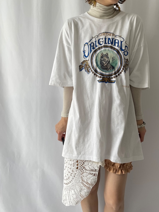 Wolf print big tee
