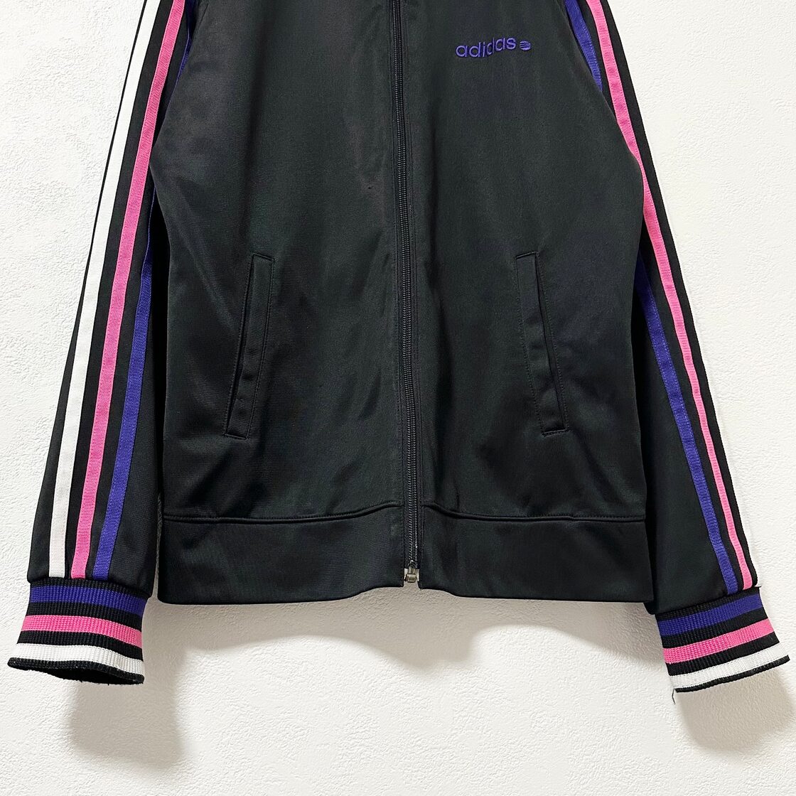 美品☆adidas/アディダス☆ジャージ☆トラックジャケット☆ブラック/黒 